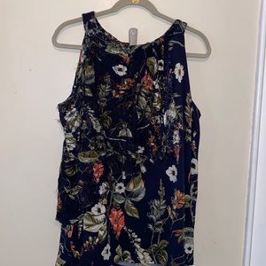 Pink Floral Navy Women’s Halter top